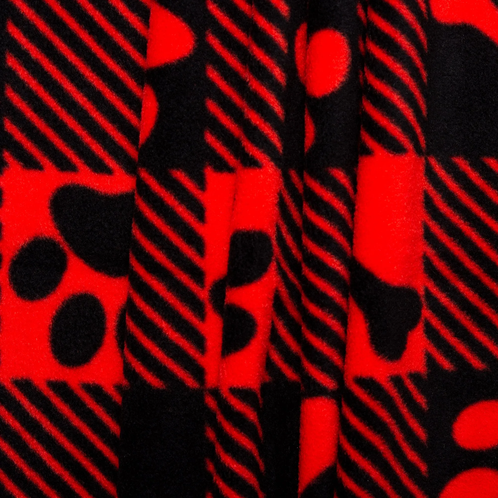 Anti Pill Fleece Print - FRESH - Buffalo paws - Red