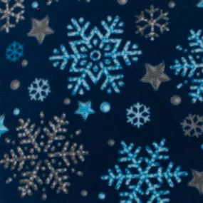 Anti-Pill Fleece Print - SLIPPY - Stars glitter - Navy