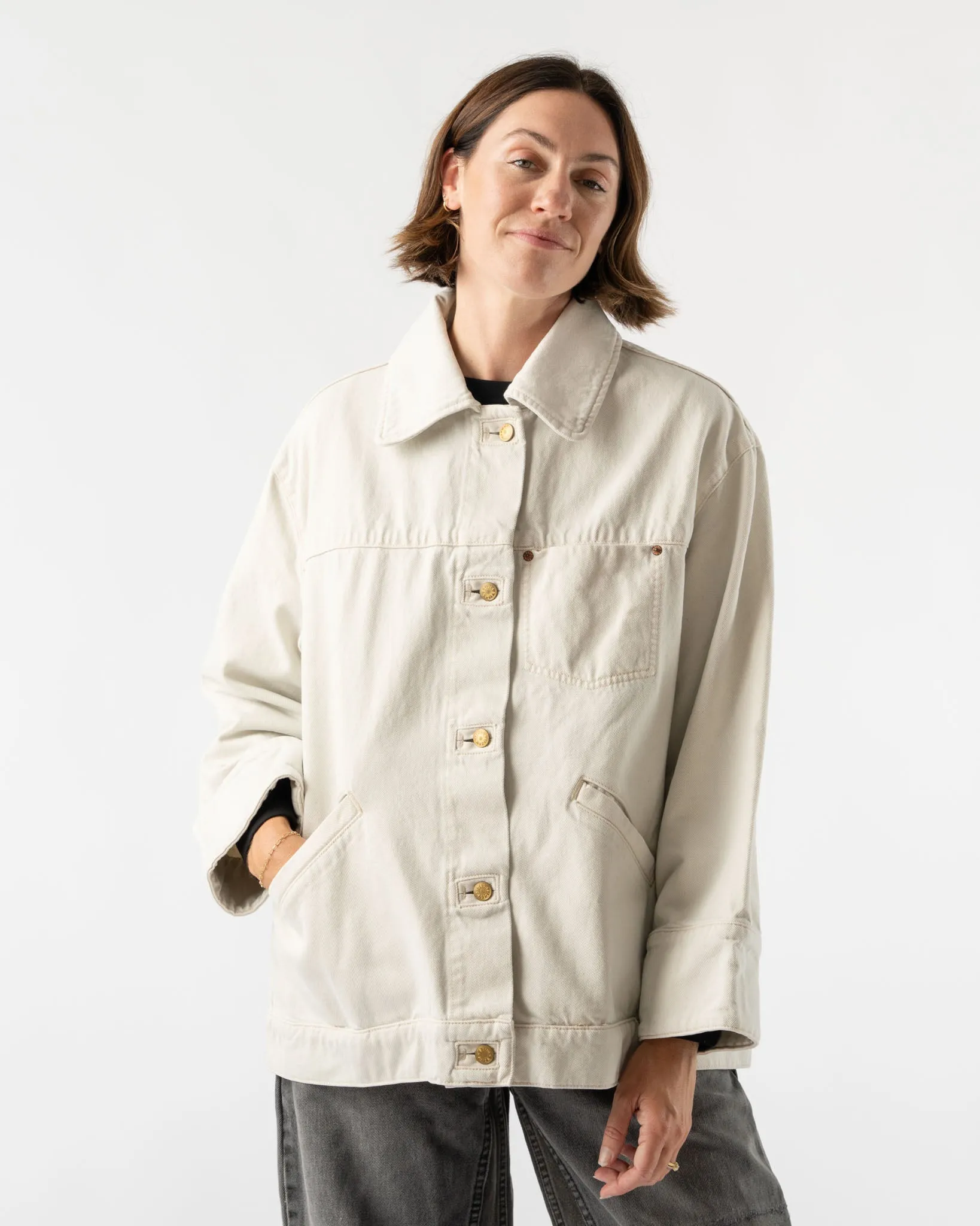 B Sides Clé Jacket in Tile White