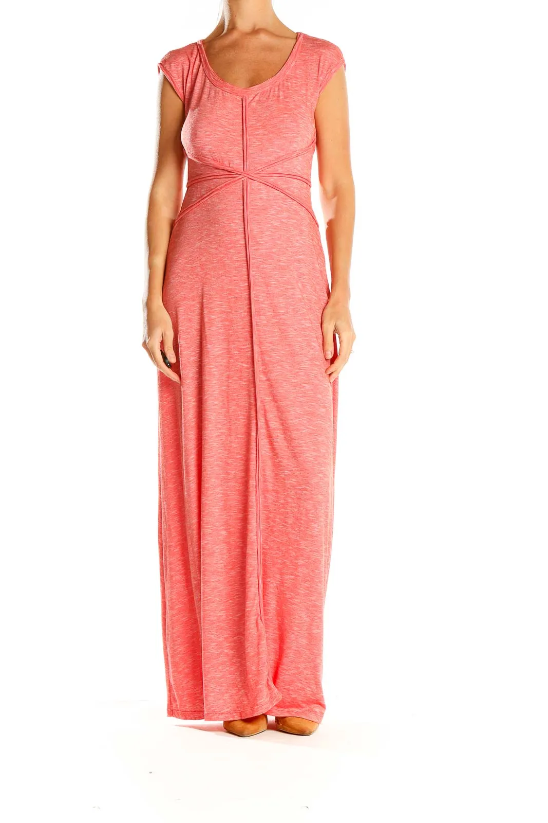 Coral Heathered Maxi Dress