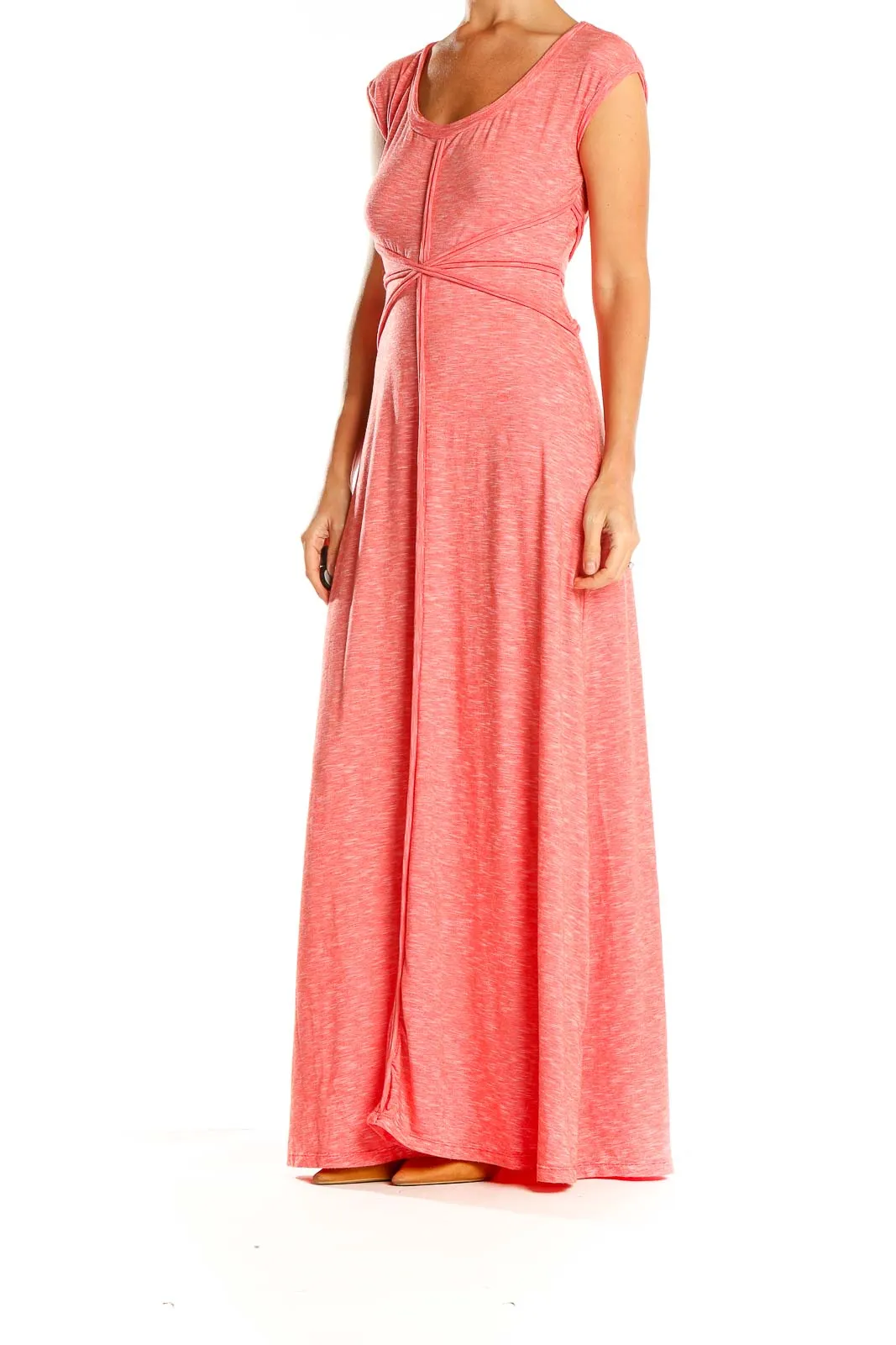 Coral Heathered Maxi Dress