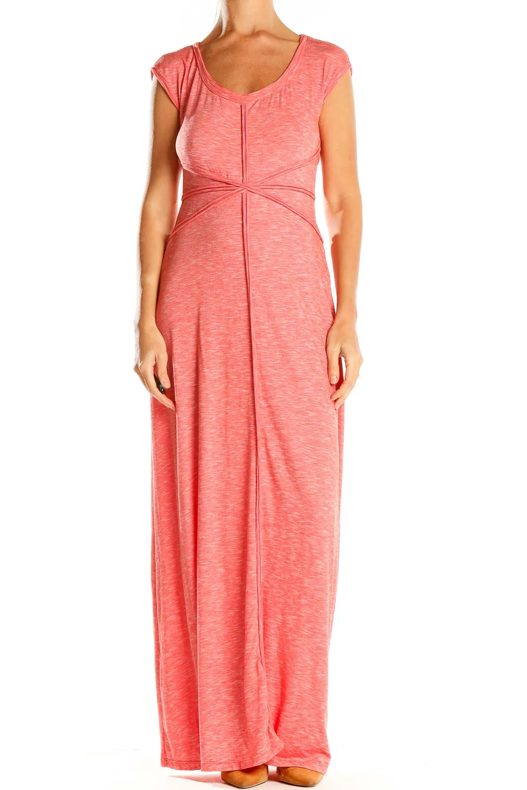 Coral Heathered Maxi Dress