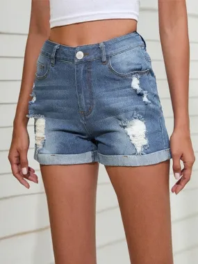 Denim Shorts 2022 New Summer Casual Ripped Denim Hot Shorts