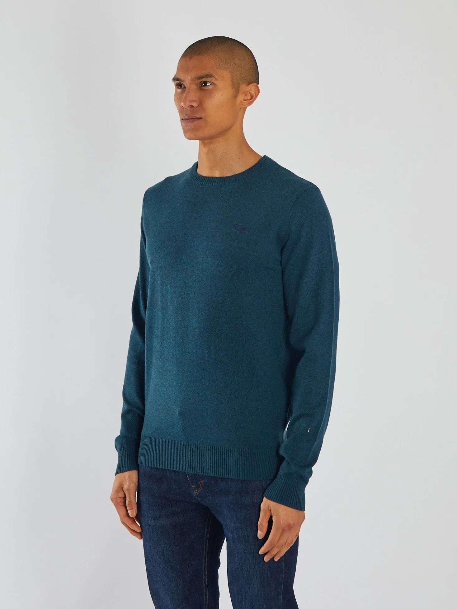 Dylan Round Neck Midnight Teal Marl