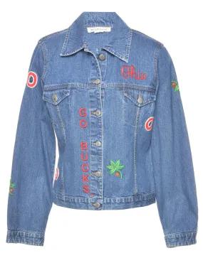 Embroidered Ohio Denim Jacket - M