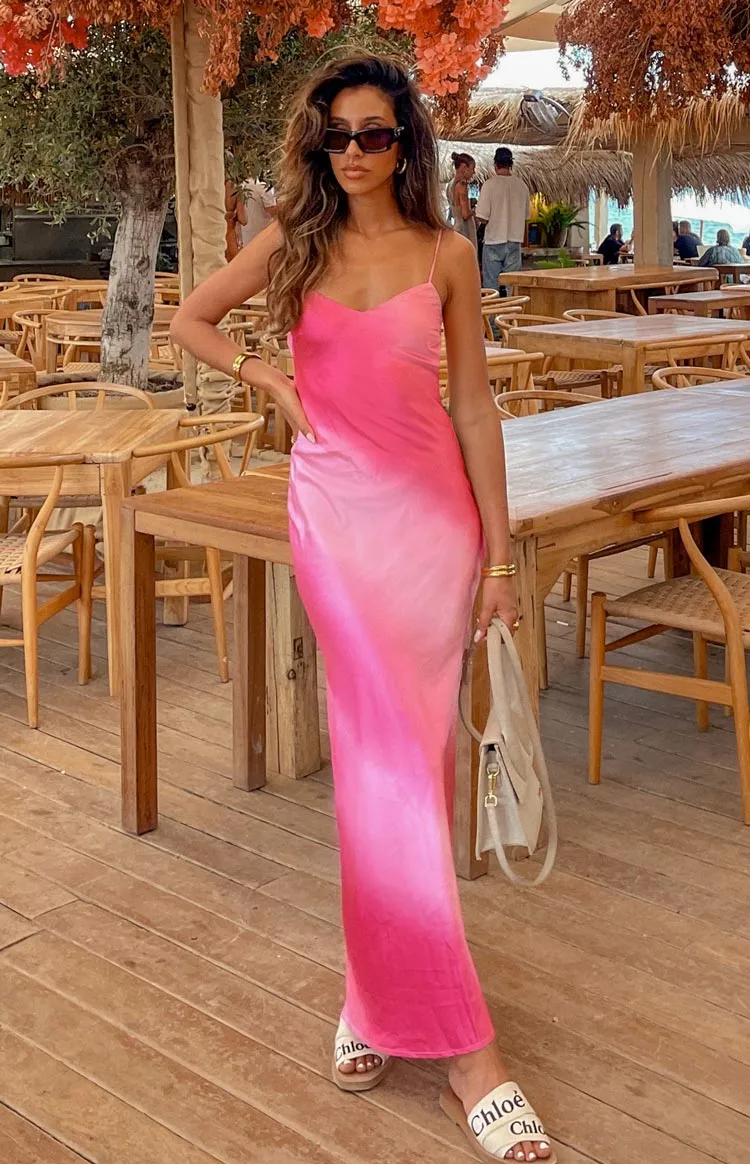 Hanna Pink Ombre Maxi Dress