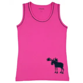 Hatley Womens Pyjama Tank - Pink & Navy Moose