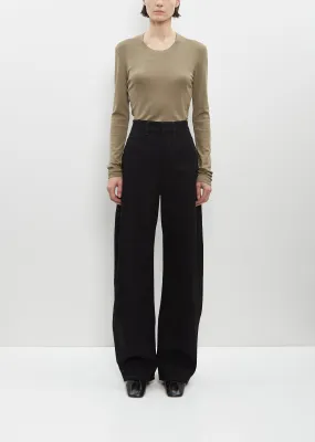 High Waisted Curved Pants