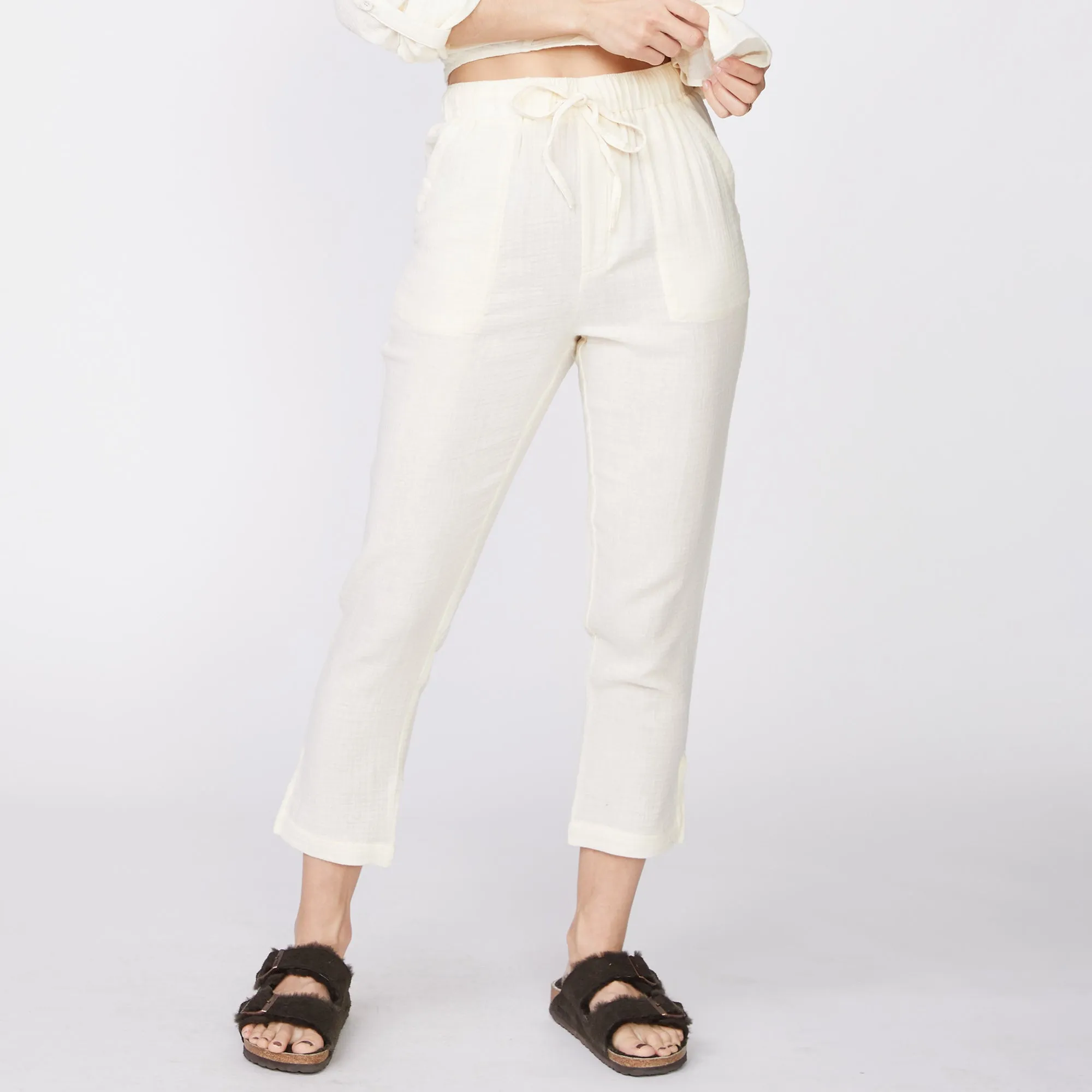 High Waisted Gauze Pants