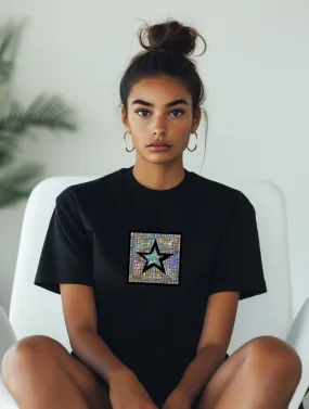 HOLO STAR ROUNDNECK TEE - BLACK