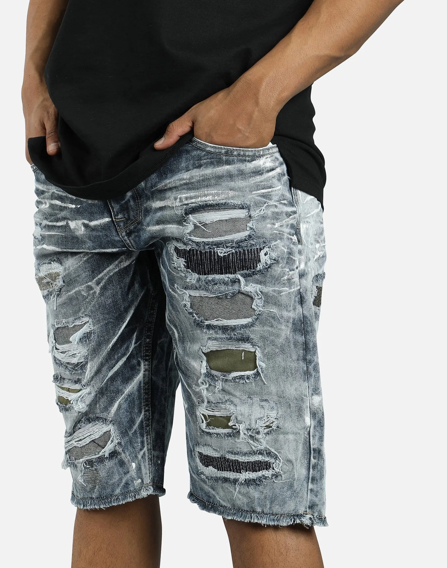 Jordan Craig DISTRESSED RIPPED JEAN SHORTS