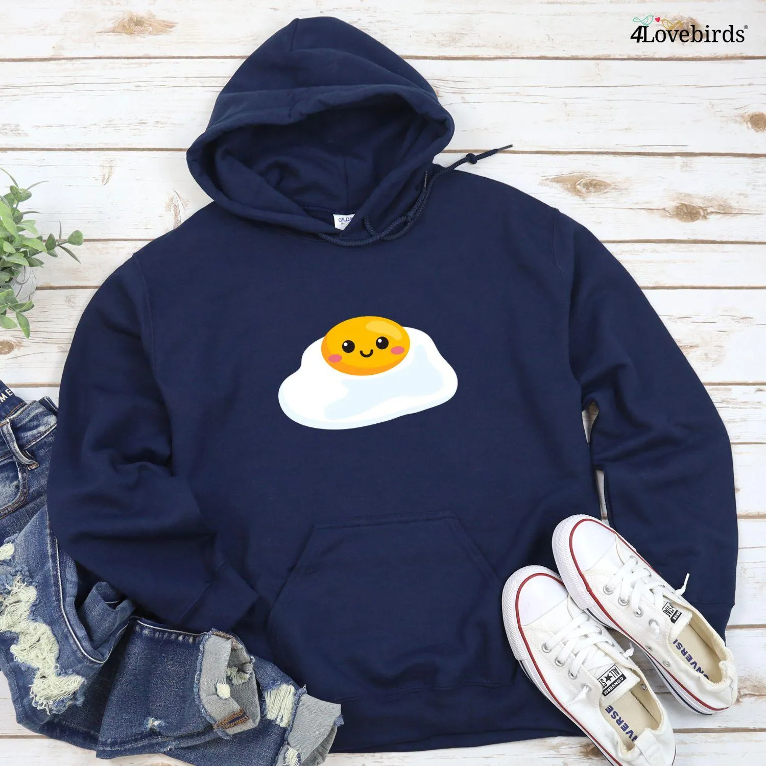 Matching Set: Bacon & Eggs Foodie Lovers Gift for Couples, Valentine Outfit, Best Food Duo Cute Tops