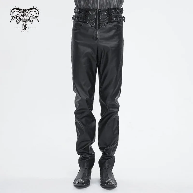 Men's Gothic High-waisted Chain Pants