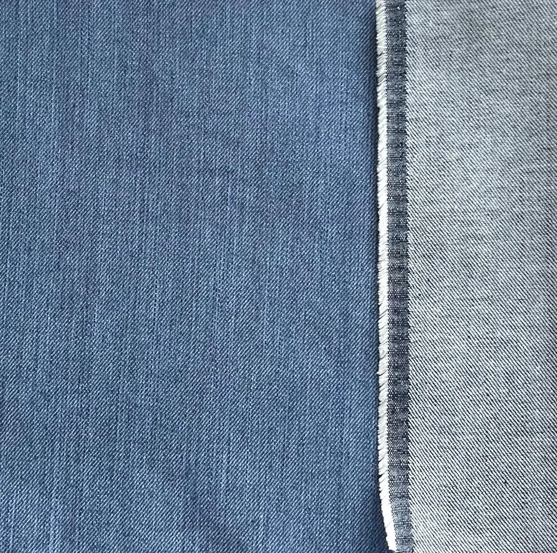 Mid-Weight Cornflower Blue Stretch Cotton Denim Twill (Made in Italy)