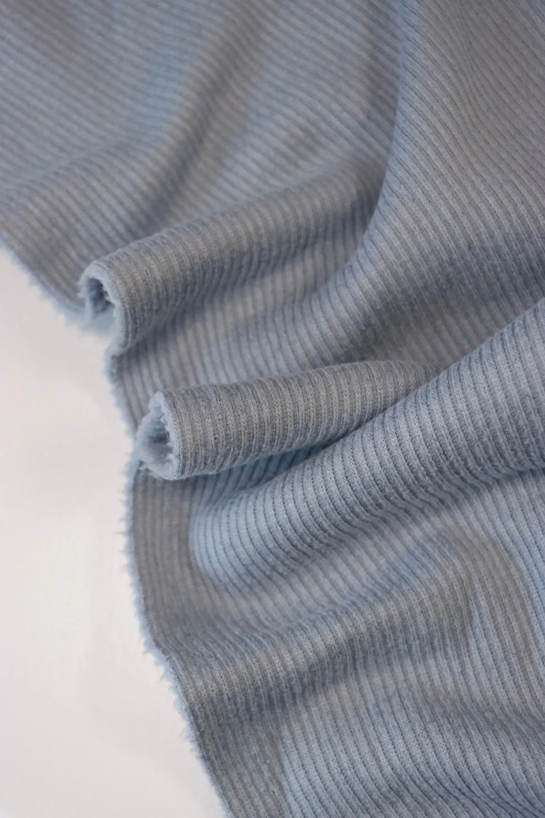 Moonstone Blue Polartec Wind Pro Ribbed Sweater Fleece