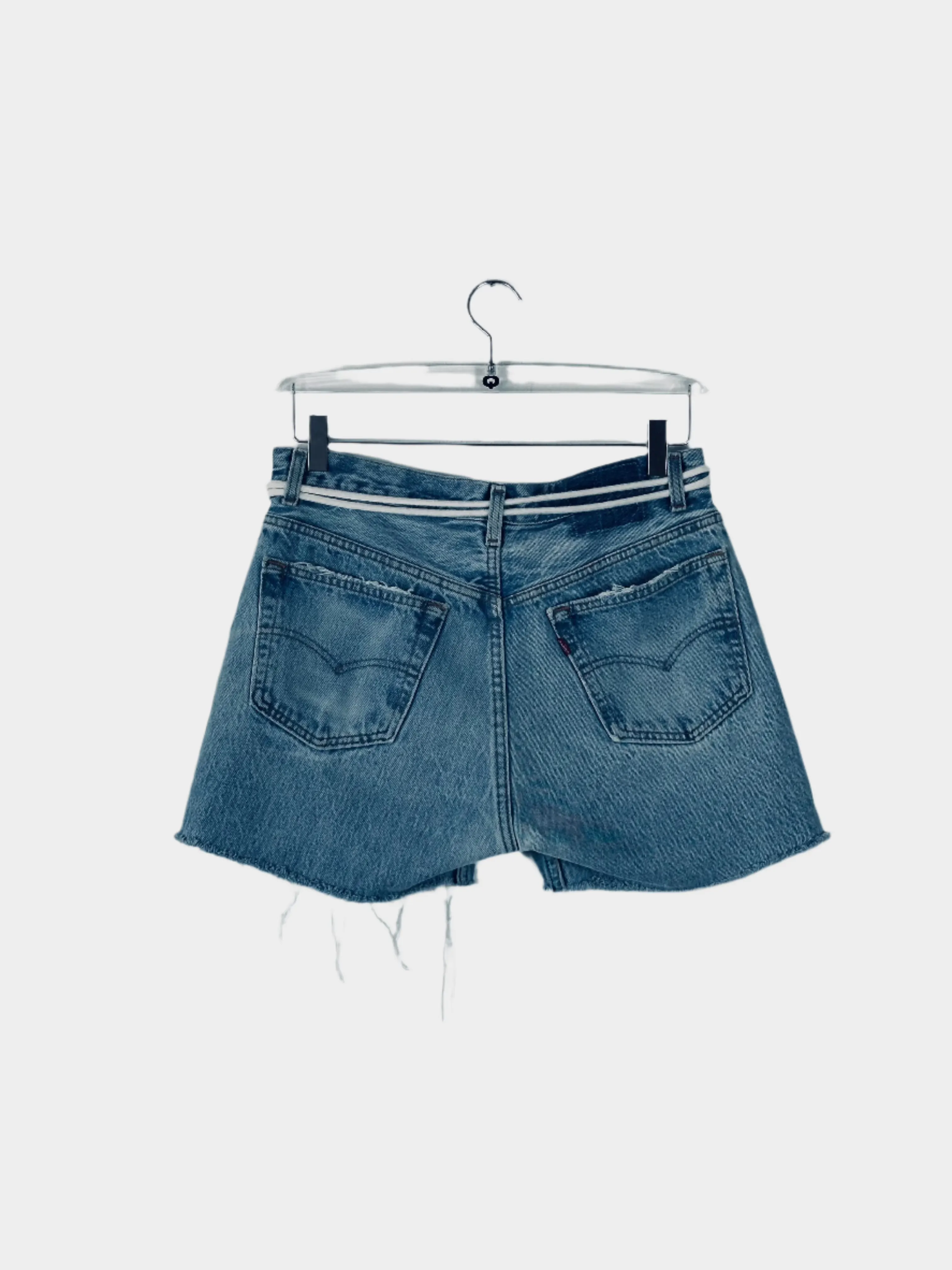 Off-white Collab Denim Ripped Shorts