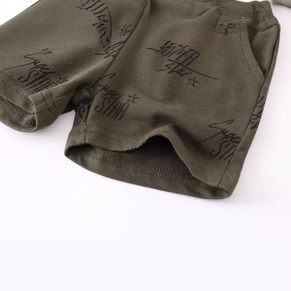 Olive Green Summer Shorts