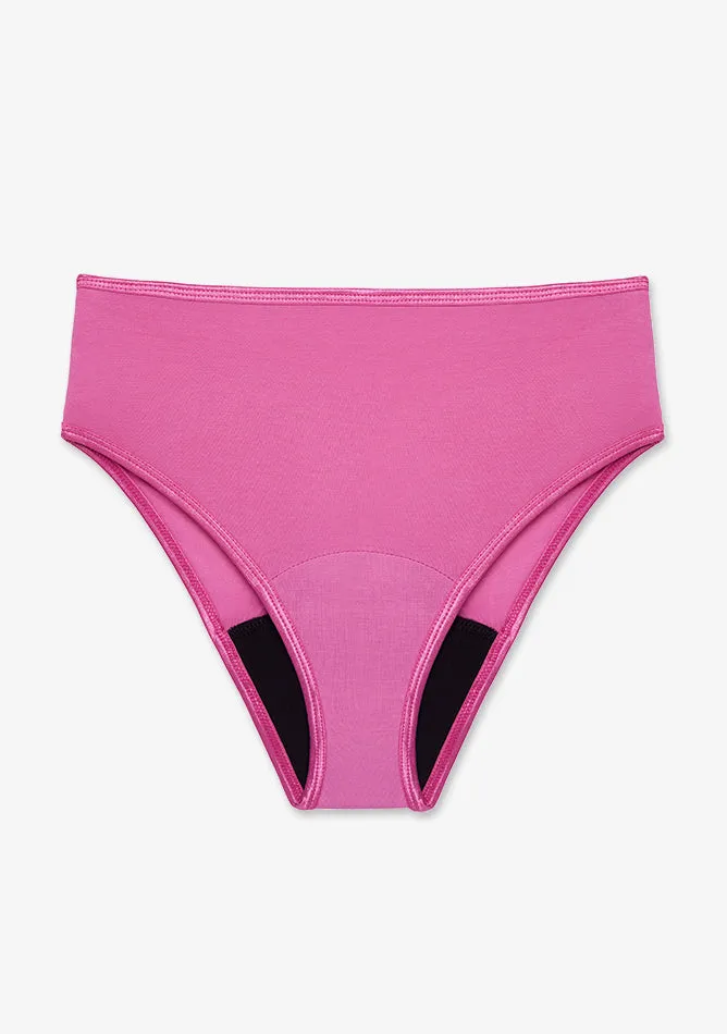 Pink High Waisted Period Pant - Light to Moderate Absorbency