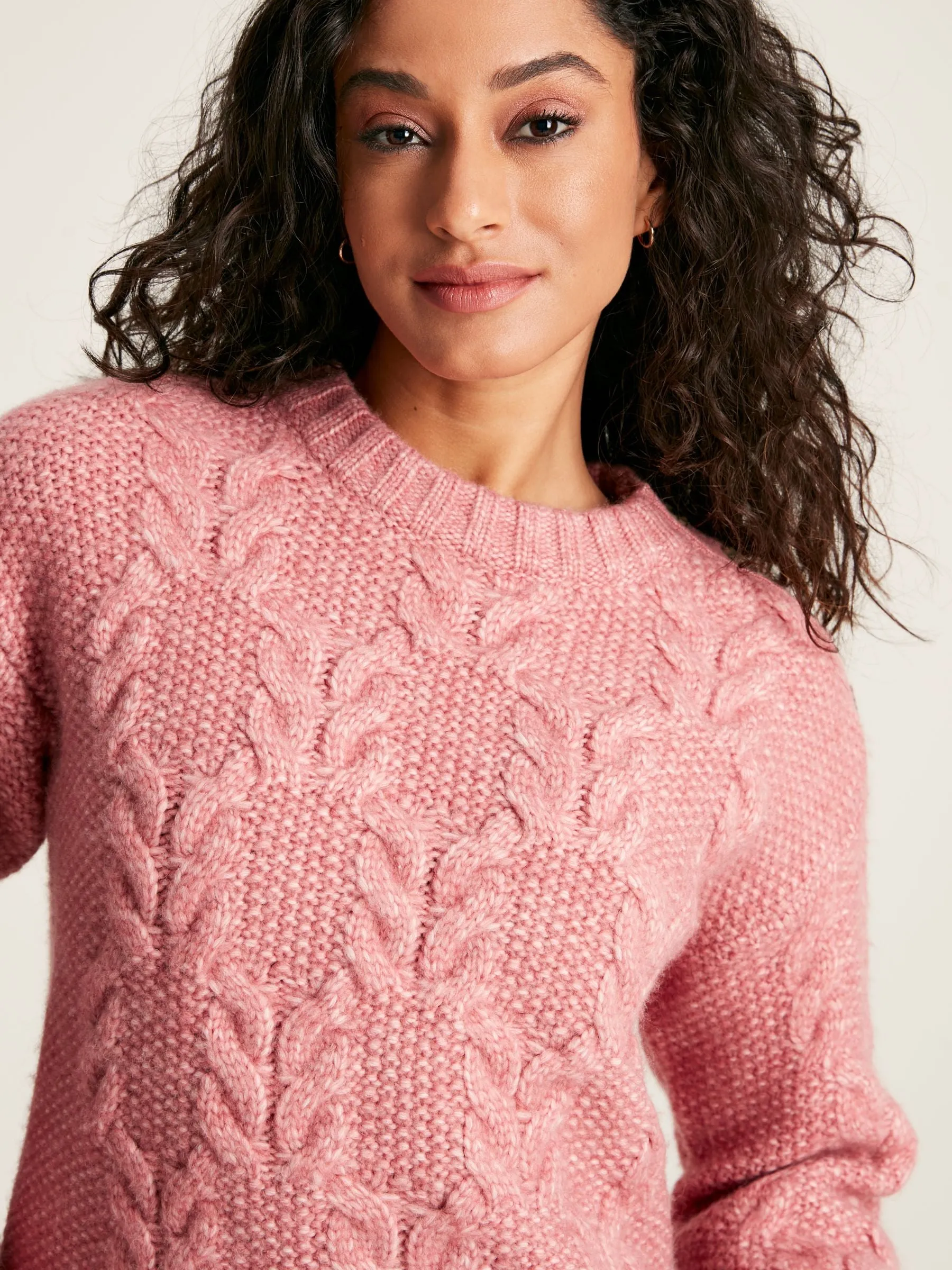 Pippa Cable Knit Jumper - Pink