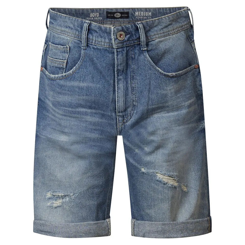 SHORT BOYD RIPPED REPAIRED DENIM