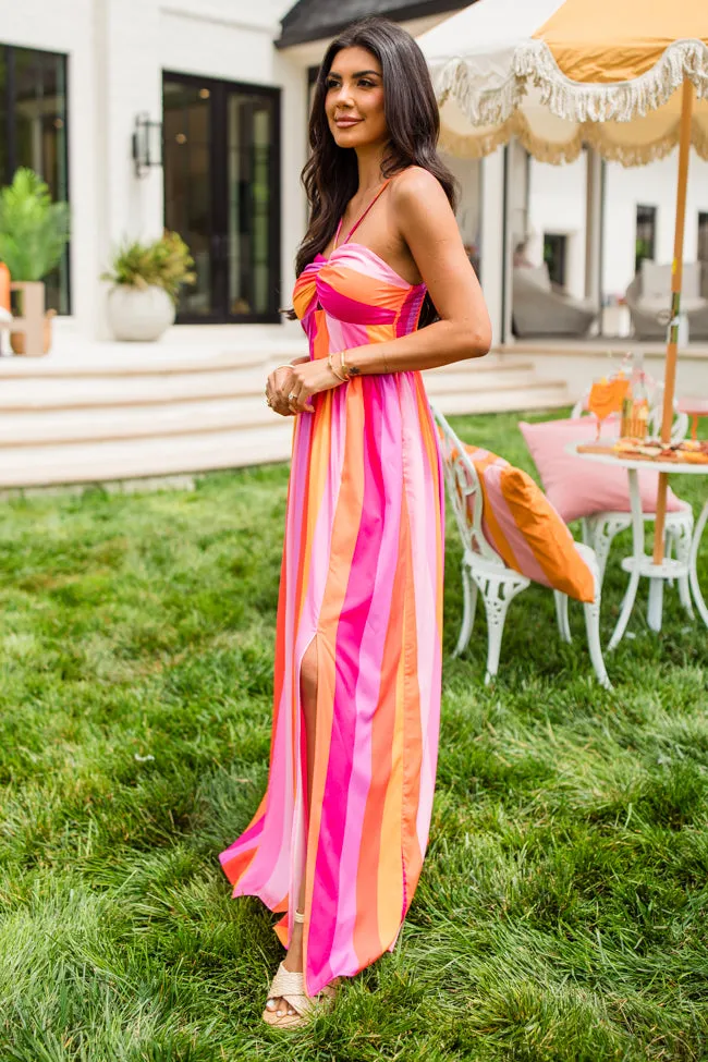 Soak In The Sun Striped Multi Maxi Dress