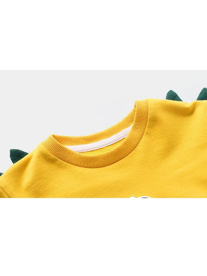 Toddler Baby Cool Fast and Dino Dinosaur Printed Pullover 3 Colors