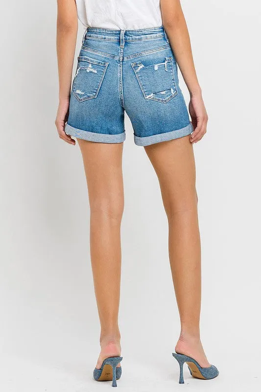 Vervet High Rise Double Cuff Shorts (Online Only)