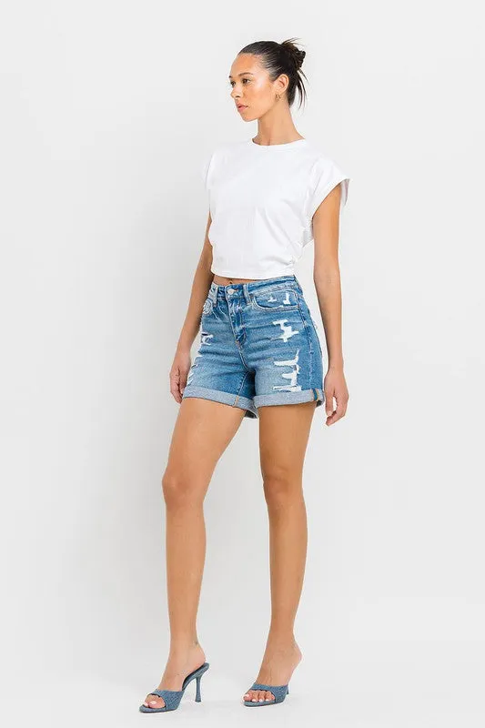 Vervet High Rise Double Cuff Shorts (Online Only)