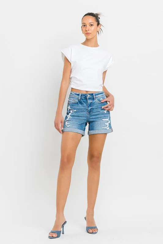 Vervet High Rise Double Cuff Shorts (Online Only)