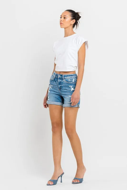 Vervet High Rise Double Cuff Shorts (Online Only)