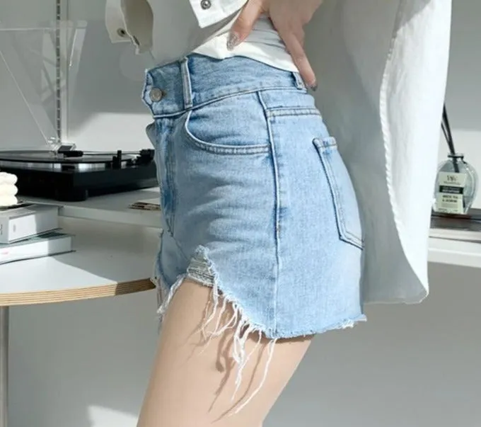 Vintage Ripped Jeans Shorts