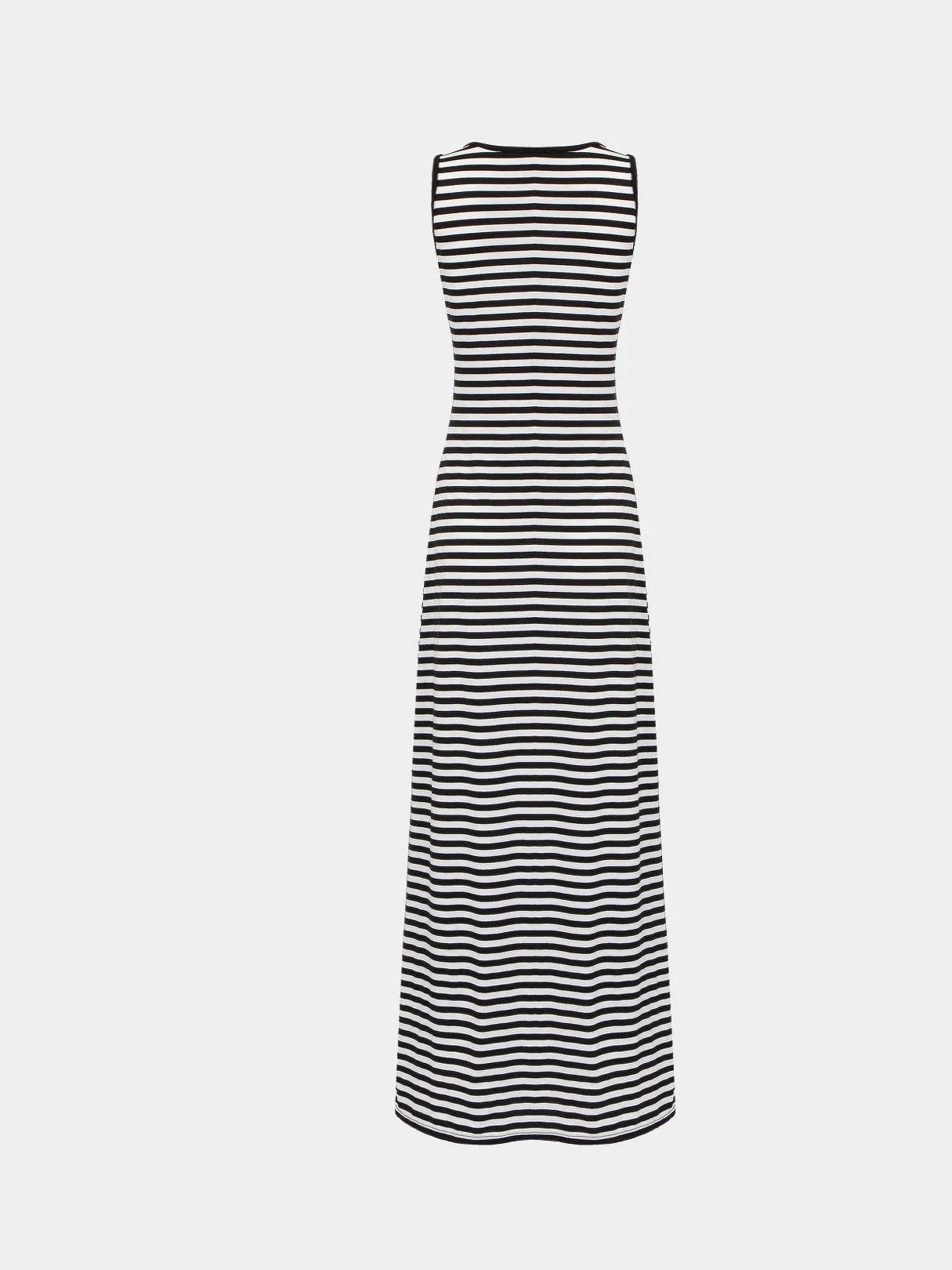 Wholesale Round Neck Stripe Sleeveless Maxi Dress